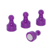 Load image into Gallery viewer, Purple Pin Whiteboard Magnets - 12mm diameter x 22mm | 12 PACK
